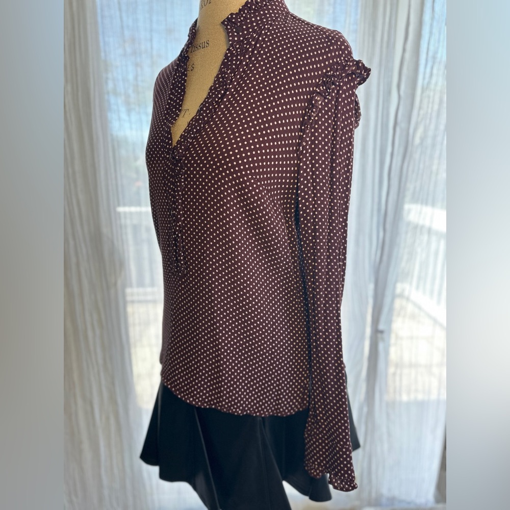 H&M Red Ruffled Long Sleeve Blouse - Picture 8 of 8